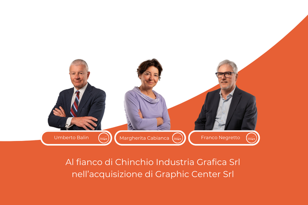 Umberto Balin, Margherita Cabianca e Franco Negretto al fianco di Chinchio Industria Grafica 